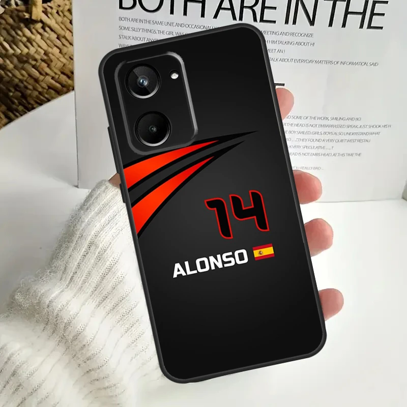 F1 Racing Фернандо Алонсо 14 для Realme GT Neo 5 GT5 9 10 11 12 Pro Plus C30 C31 C33 C35 C25s C21Y C51 C55 C67 C53 чехол