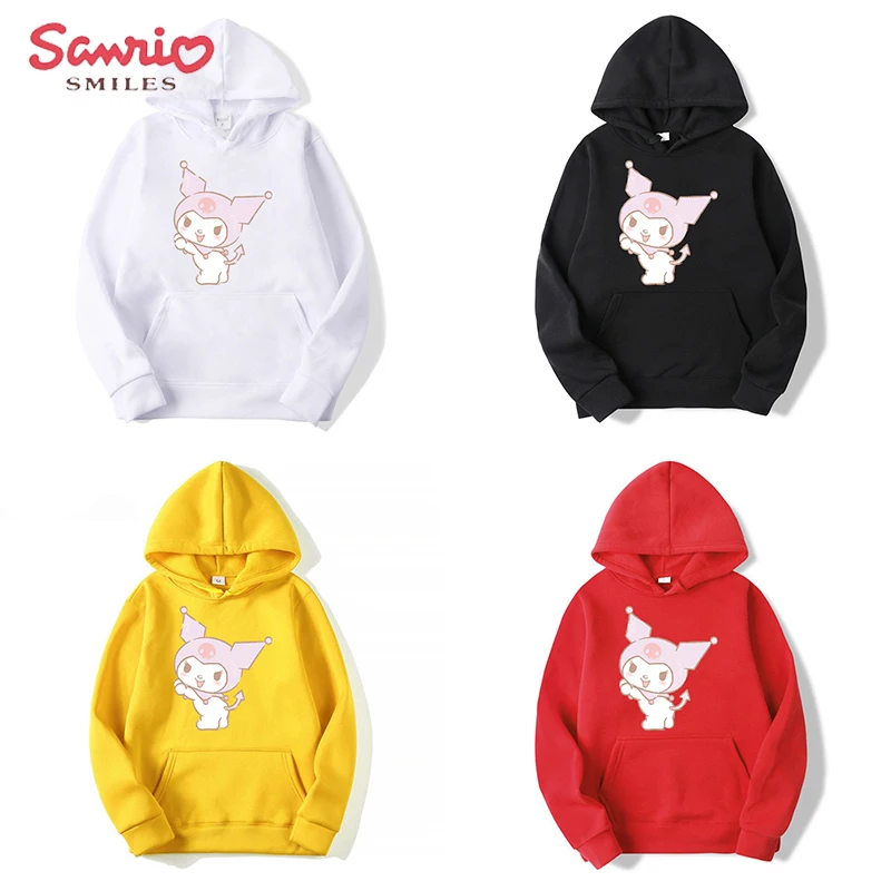 

New Kawaii Sanrios Men's Sweater Anime Cartoon Kuromi Spring and Autumn Sports Casual Thickened Women's Hoodie Halloween Gift
