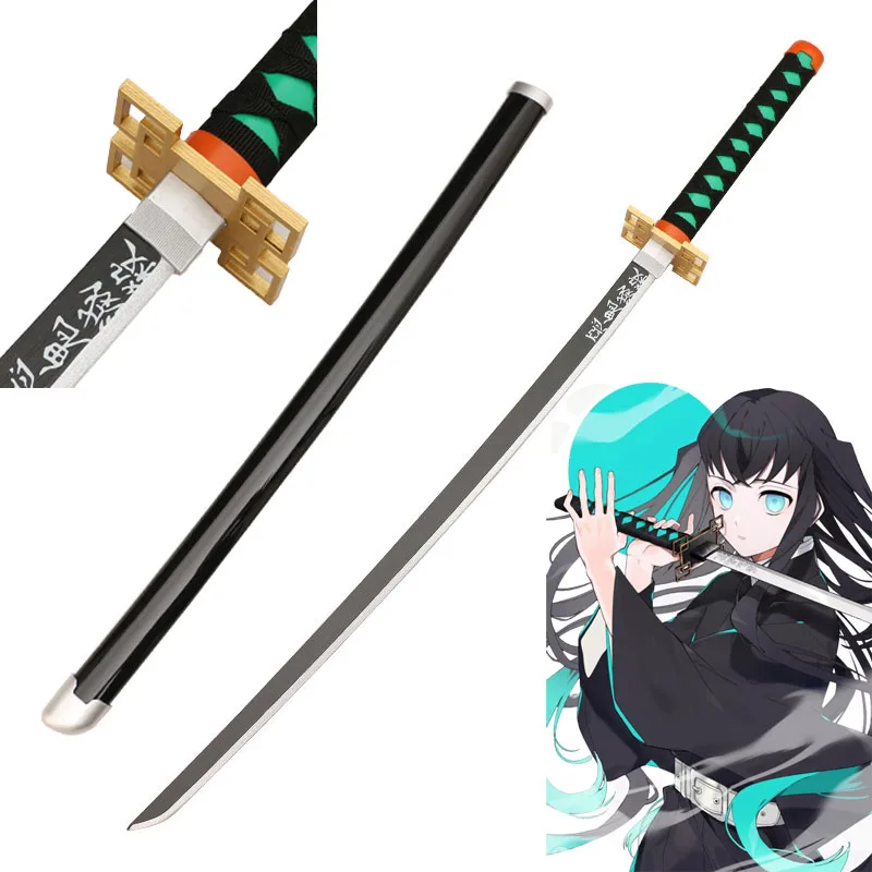 

Weapon Cosplay Anime Kimetsu no Yaiba Sword Awesome Katana Demon Slayer Tokitou Muichirou Satoman Tanjiro Sword 104cm Wood Prop