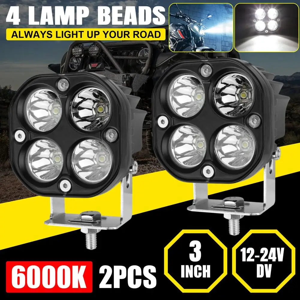 

2pcs 3 Inch 40w Led Work Light Bar Spotlight 6000k Driving Fog Lamp Ip67 Waterproof For Truck Suv Atv