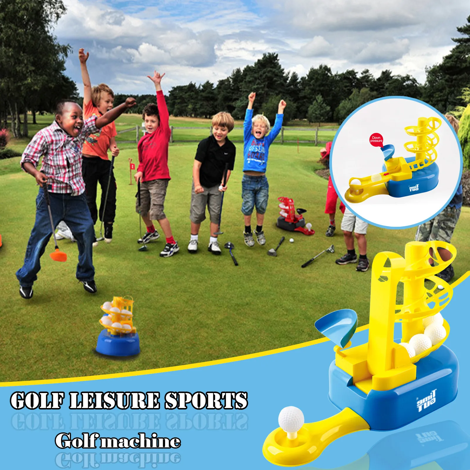 Игрушки для игры в гольф для малышей, Набор для игры в гольф на открытом воздухе для детей, игрушки для двора, развивающие игры с алфавитом, м...