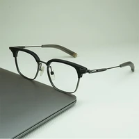 pure titanium classic square glasses frame for men women ultralight acetate optical myopia eyeglasses frame luxury brand eyewear
