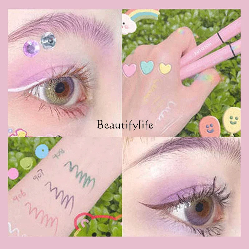 Натуральная жидкая подводка для глаз невероятно мелкая бордовая темно-зеленая