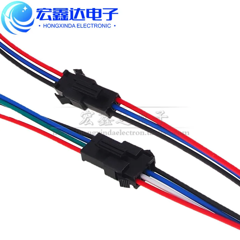 

10pairs 2pin 3pin 4pin 5pin 6Pin Jumper Ceiling Downlight Wire Connector Cable for led strip light Wire SM Male DIY FeMale