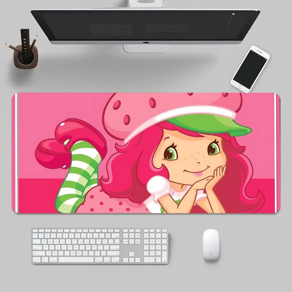 Фото Коврик для мыши S-Strawberry Shortcake Tapetes de Mesa Teclado, Borracha Kawai, Tapete de Mesa Antiderrapante, XXL90x40 см №3