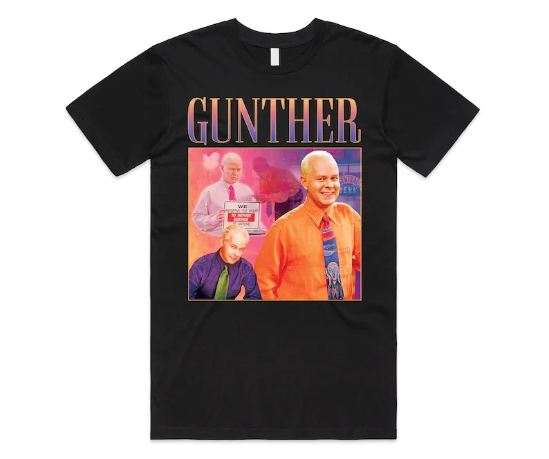 

Gunther Homage Tribute T-shirt Tee Top Friends TV Show Vintage Retro 90's
