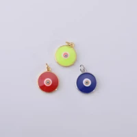 3pcs alloy colored pendant necklace clasp devils eye hook jewelry making supplies diy earring bracelet accessories