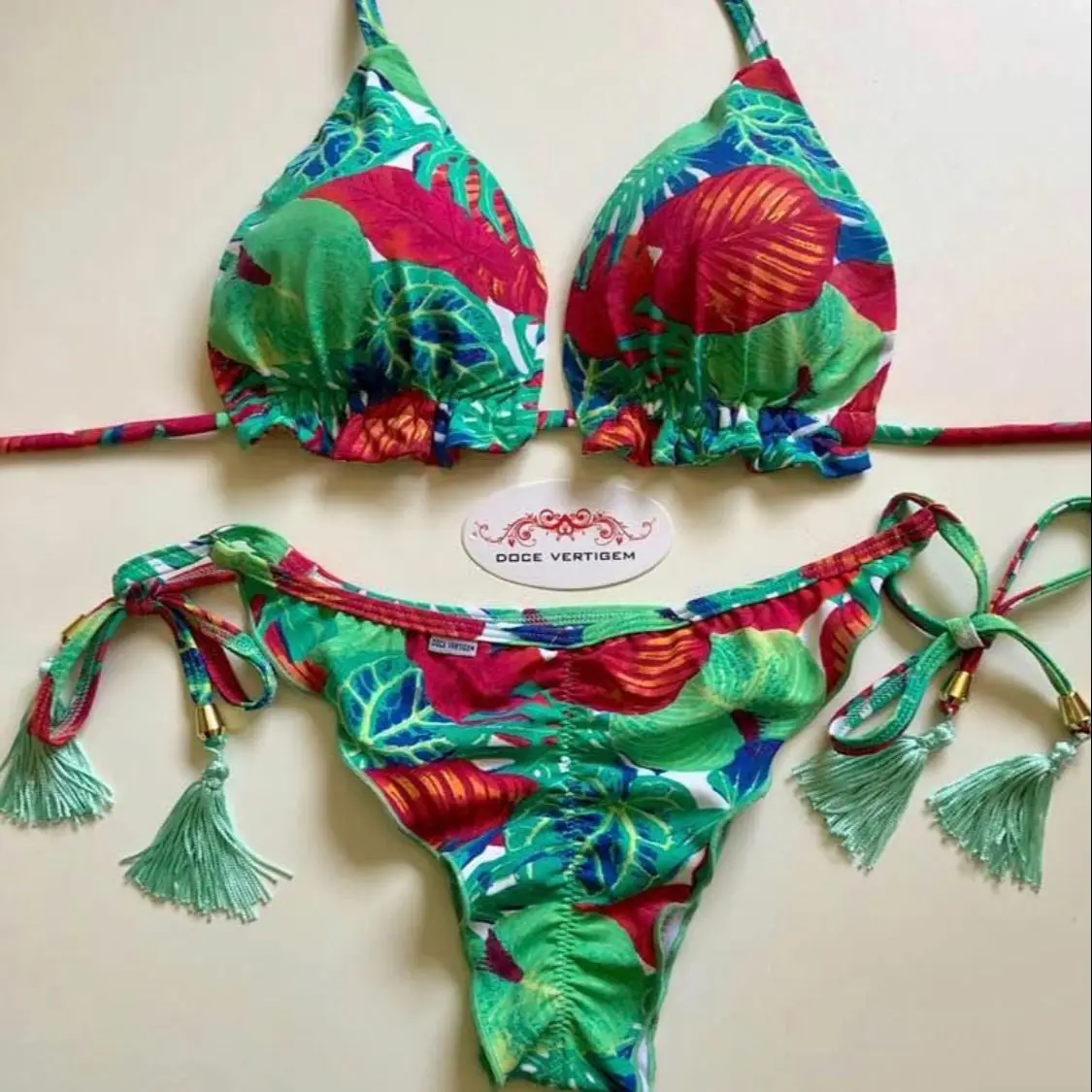 

SWIMWSEXYBIK New Sexy Floral Print Bikini 2022 Swimsuit Women Bandage Push Up Two-pieces Thong Swimwear Brazilian Bathing Suit