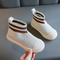 2022 autumn new boys comfortable soft kids fashion fly woven breathable socks shoes children fashion casual shoes for girls flat