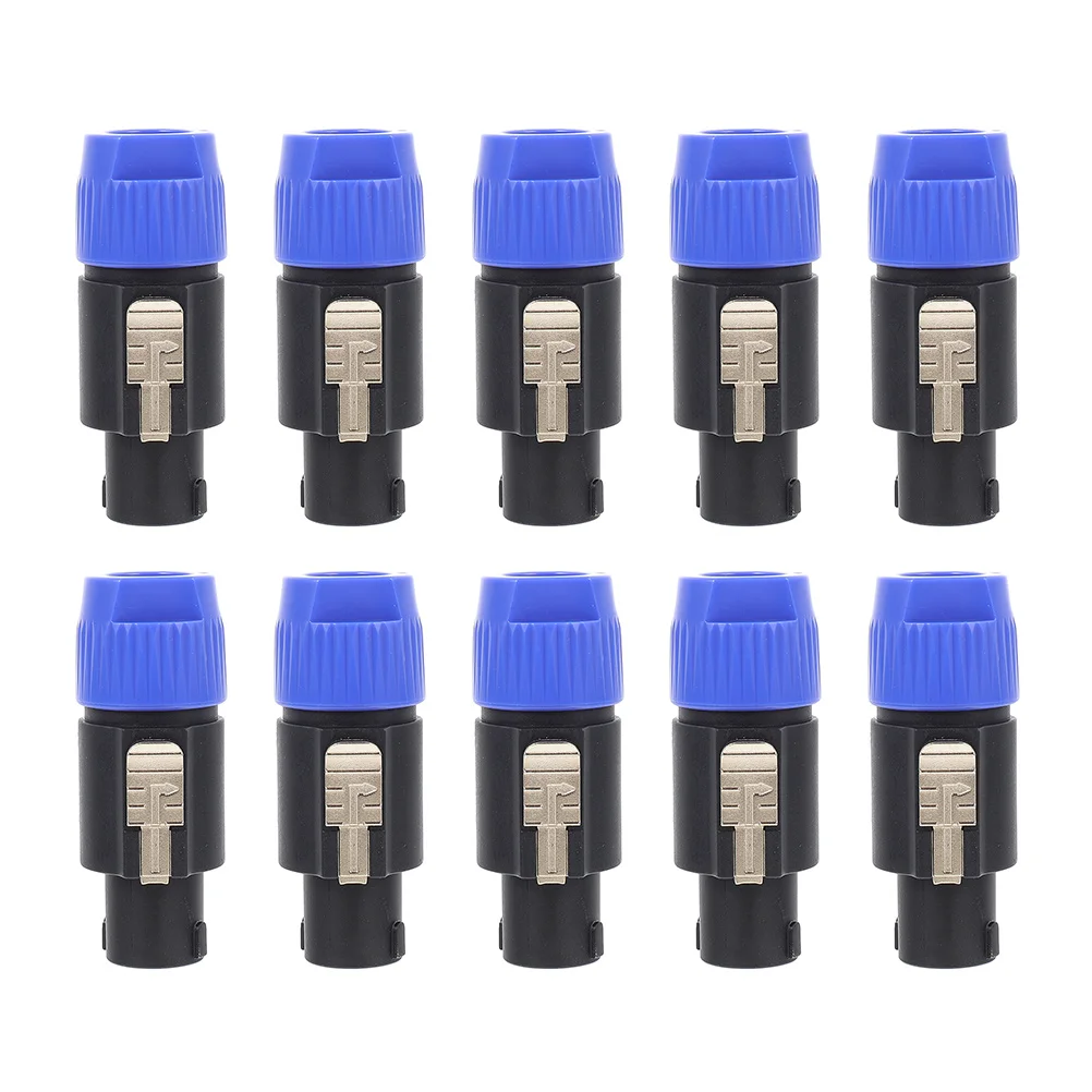 

10Pcs Loudspeaker Audio Plugs Audio Jack Connectors Speaker Cable Connectors for Home Stage Replacement