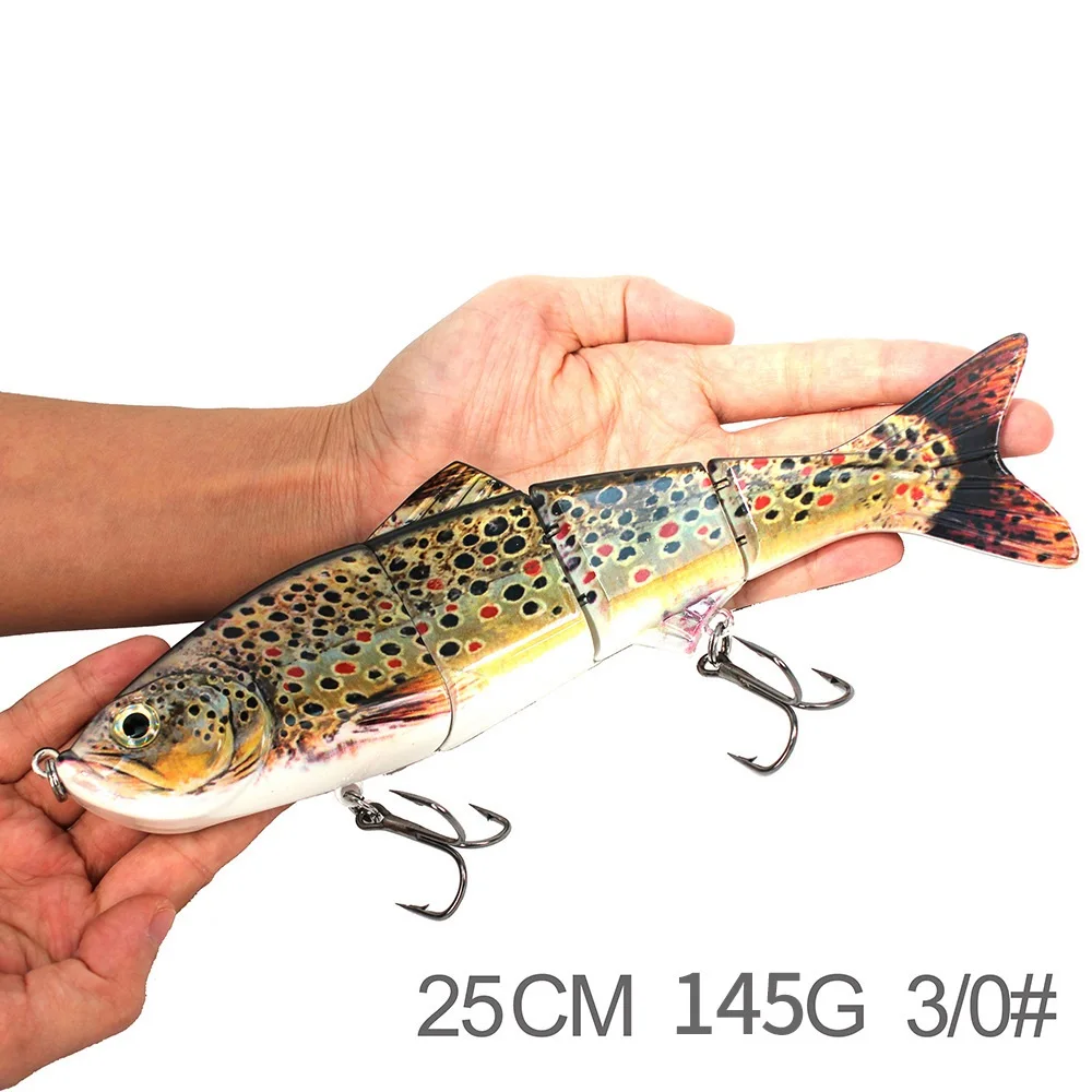

145g 4 Segment Multi Jointed Swimbait Minnow Fishing Lure 25cm Long Casting Sea Fishing Sinking Wobbler Crankbaits Pike Bass