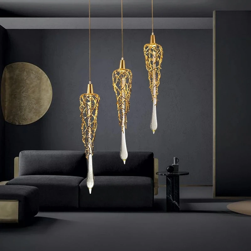

Modern LED Chandelier Crystal Spiral Staircase Lighting Pendant Light Luxury Living Room Villa Bedroom Chandeliers Hanging Lamp
