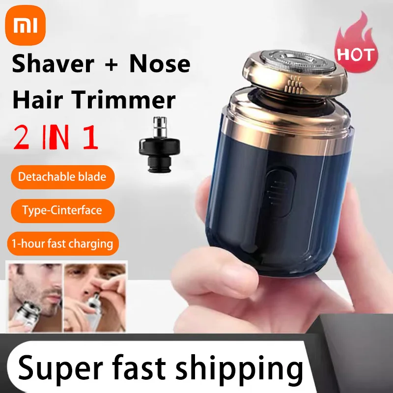 Xiaomi 2-в-1 электробритва триммер для волос в носу перезаряжаемая мужская бритва