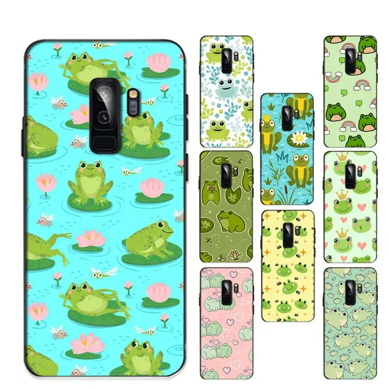 

Funny Frog Crown Animal Pattern Phone Case for Samsung S20 lite S21 S10 S9 plus for Redmi Note8 9pro for Huawei Y6 cover