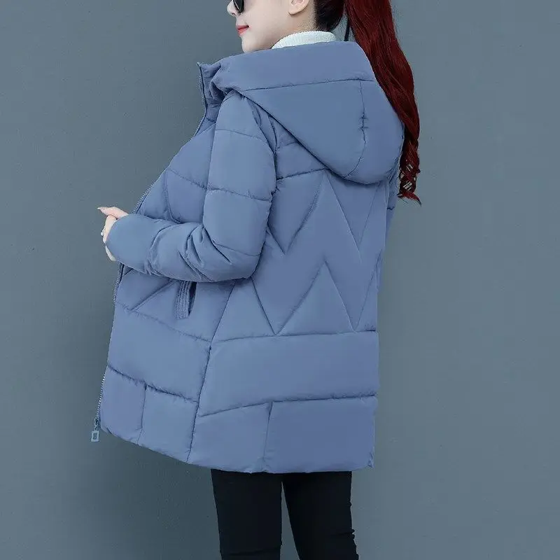 Winter Women's Coat Hooded Mid-length Padded Jacket Jacket Warmth Loose Plus Size Korean Fashion Free Shipping Wholesale New