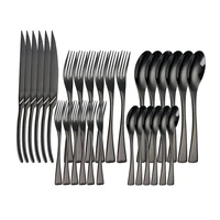30 pcs luxury dinnerware stainless steel cutlery set full tableware dining table utensil sets dishwasher safe dropshipping