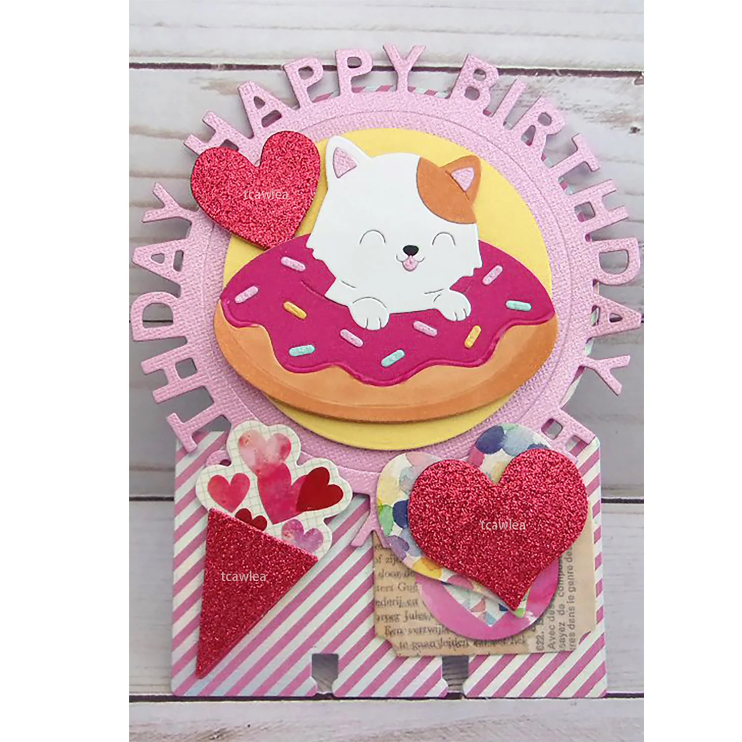 Металлические Вырубные штампы в виде милого пончика кошки новая модель для