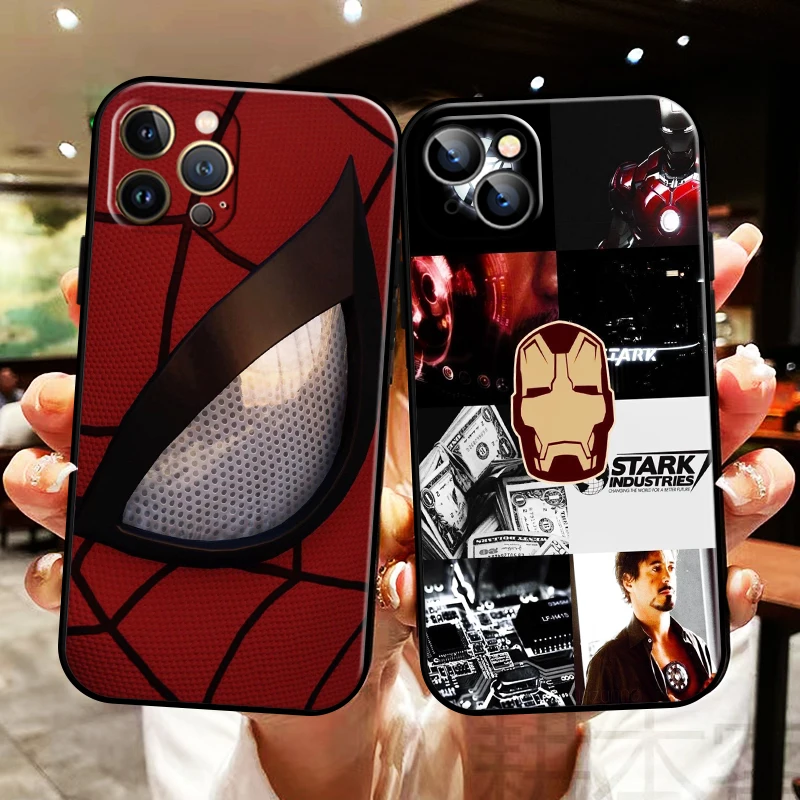 

Avengers Iron Man Spiderman For Apple iPhone 13 12 11 Pro Max 13 12 Mini 5 5s 6 6S 7 8 Plus SE2020 X XR XS Max Phone Case Soft