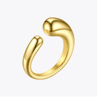 enfashion punk simple rings for women minimalist stainless steel open gold color ring fashion jewelry gifts 2020 anillos r204044