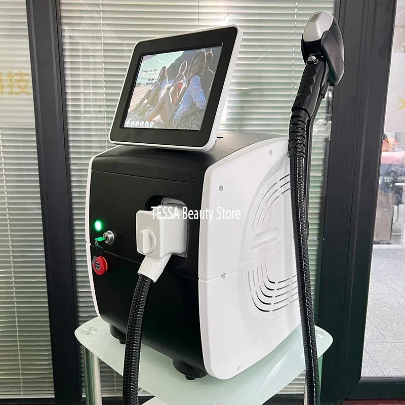 2024 Портативный 808 3-волновый диодный лазер для постоянного удаления волос быстрая