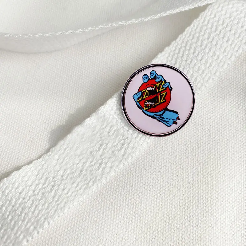 

Father Christmas Enamel Pin Wrap Clothes Lapel Brooch Fine Badge Fashion Jewelry Friend Gift