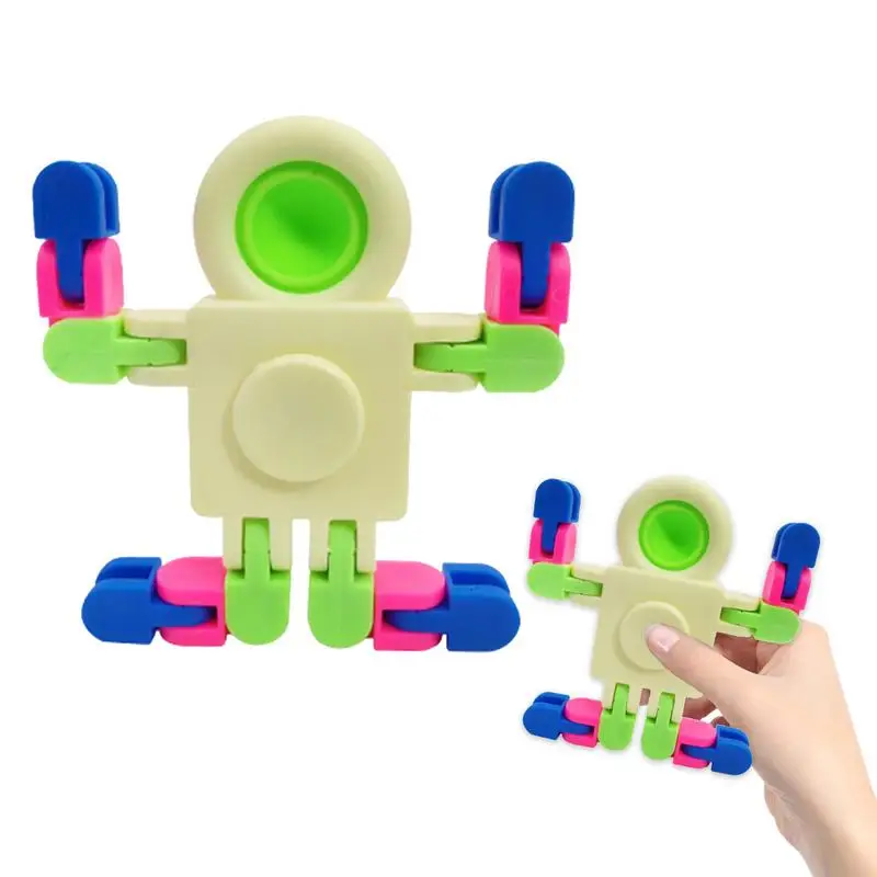 

Spaceman Fingertip Mechanical Gyro Decompression Chain Mecha Variety Rotating DIY Creative Stress Anxiety Relief Spinner Toy