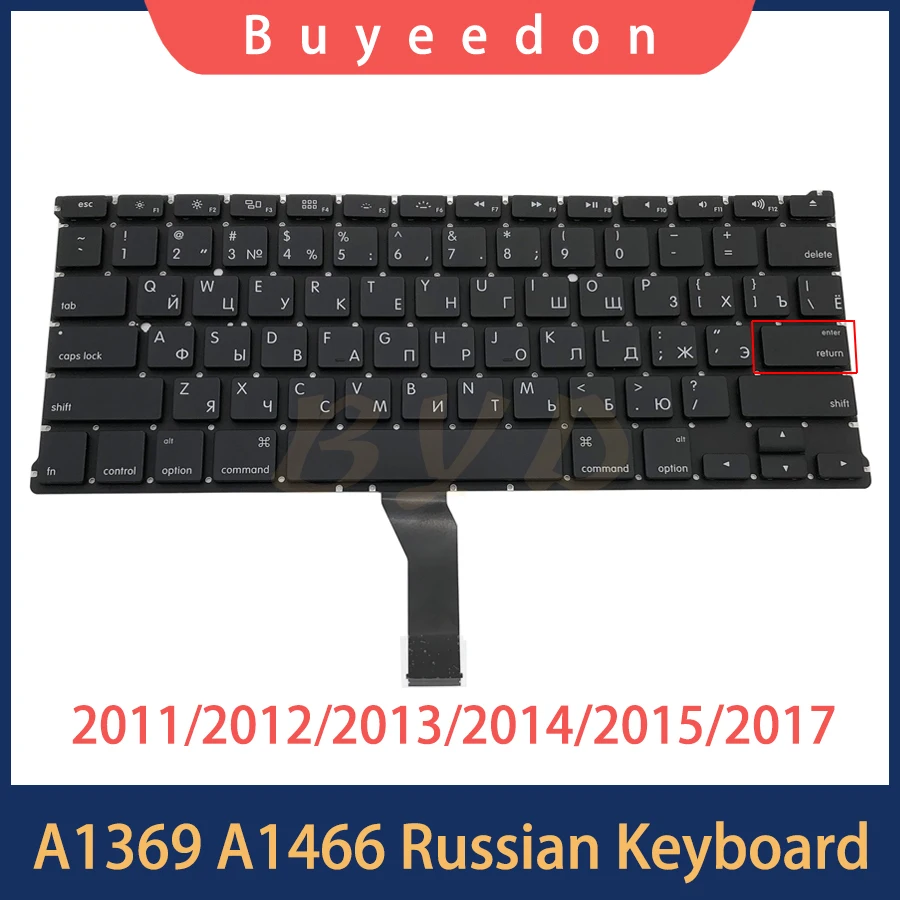 

Новая русская сменная клавиатура для Macbook Air 13 "A1369 A1466 Россия 2011 2012 2013 2014 2015 2017 лет