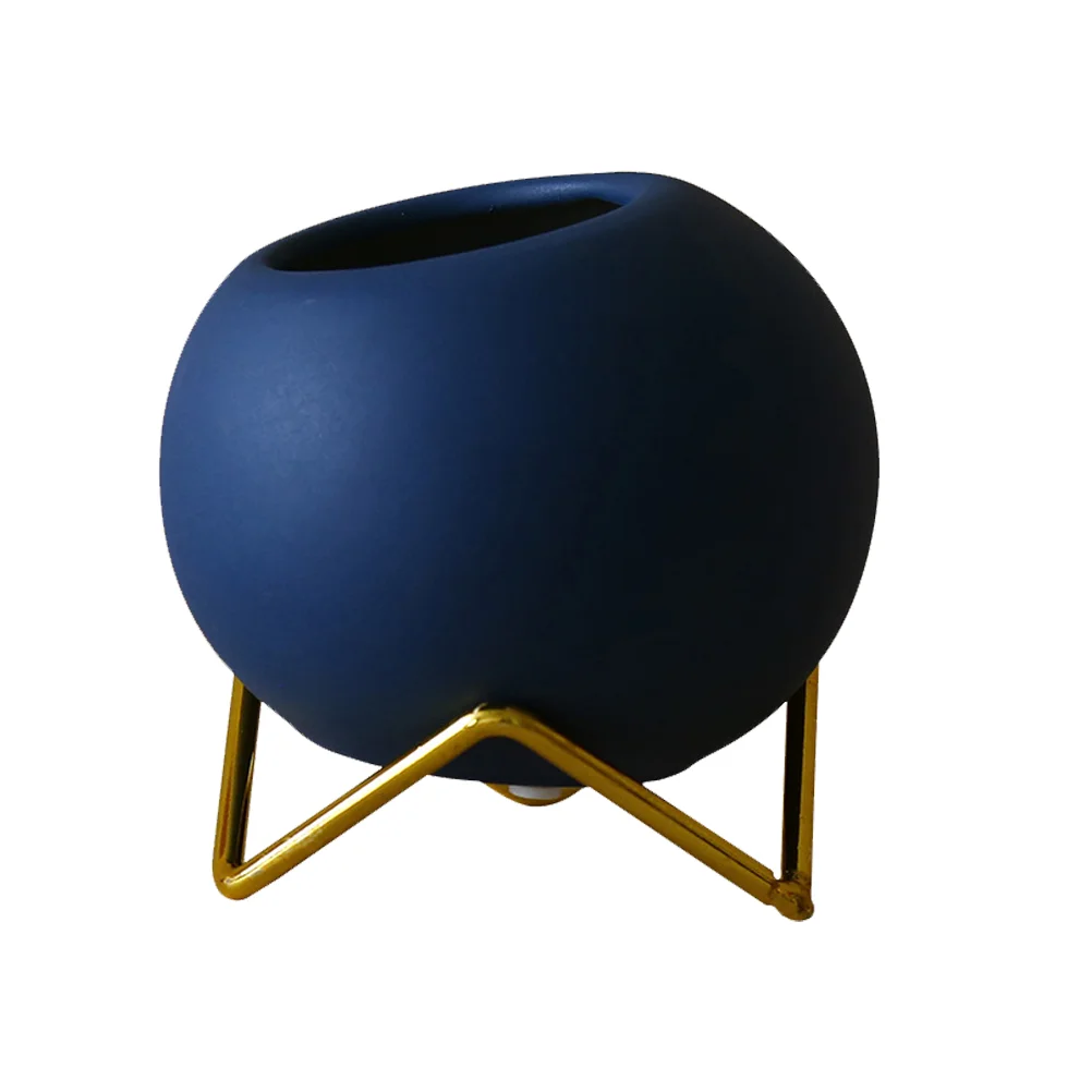 

Pot Flower Planter Pots Ceramic Round Faux Fashion Planters Indoor Artistic Home Decorative Aloe Desk Bonsai Tabletop Vase