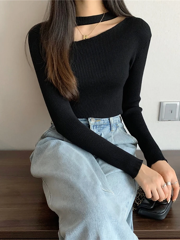 Кашемировые свитера с круглым вырезом и длинными рукавами 2024 женский шерстяной