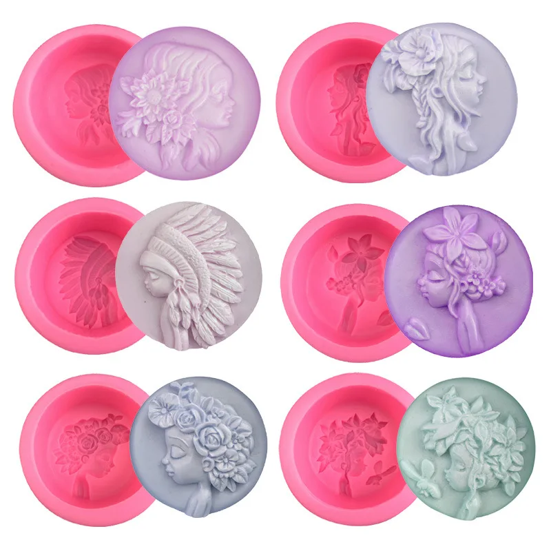 

Forest Girl Silicone Mold Mousse Ice Cream Chocolate Jelly Cake Baking Mold DIY Handmade Soap Gypsum Candle Fondant Molds