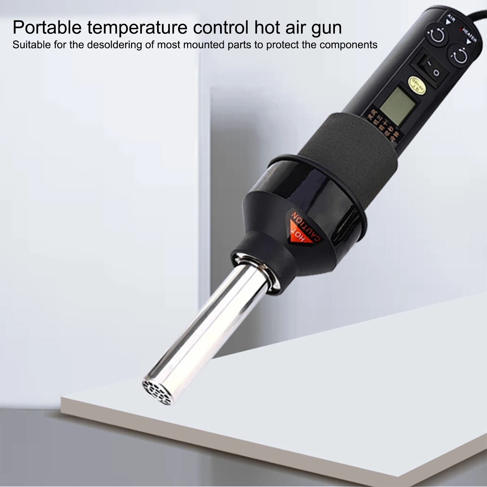 

220V 420W Portable Mini Heat Gun Thermoregulator LCD Digital Display Hair Dryer Soldering Hot Air Gun Electric Repair Tools