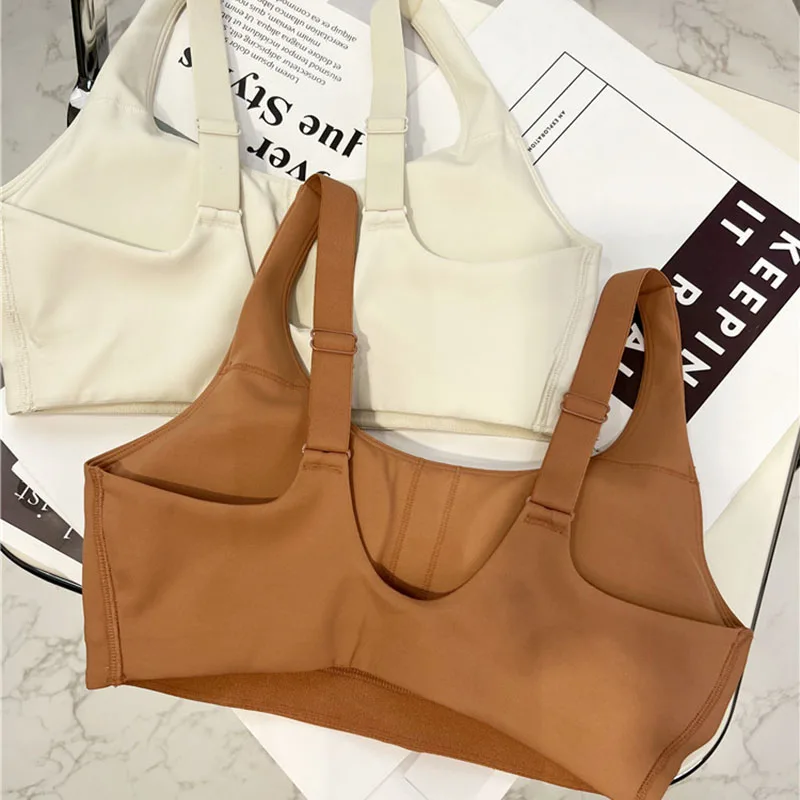 High Quality Cloud Sof Sports Bras Workout Gym Tops Women Naked Feel Exercise Dance Fitness Crop Top with Built In Bra