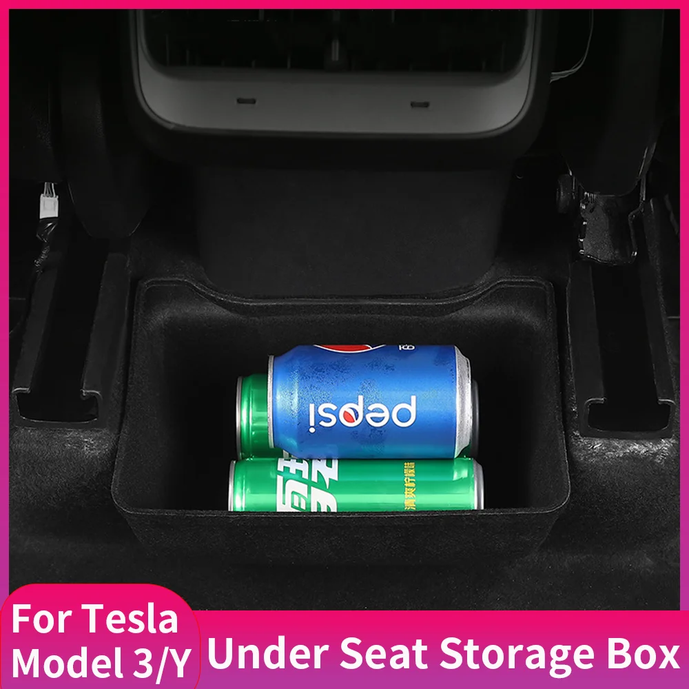 

Under Seat Storage Box Car Organizer Storage Box Case For Tesla Model Y 2021-2022 Car Accessories Interiors