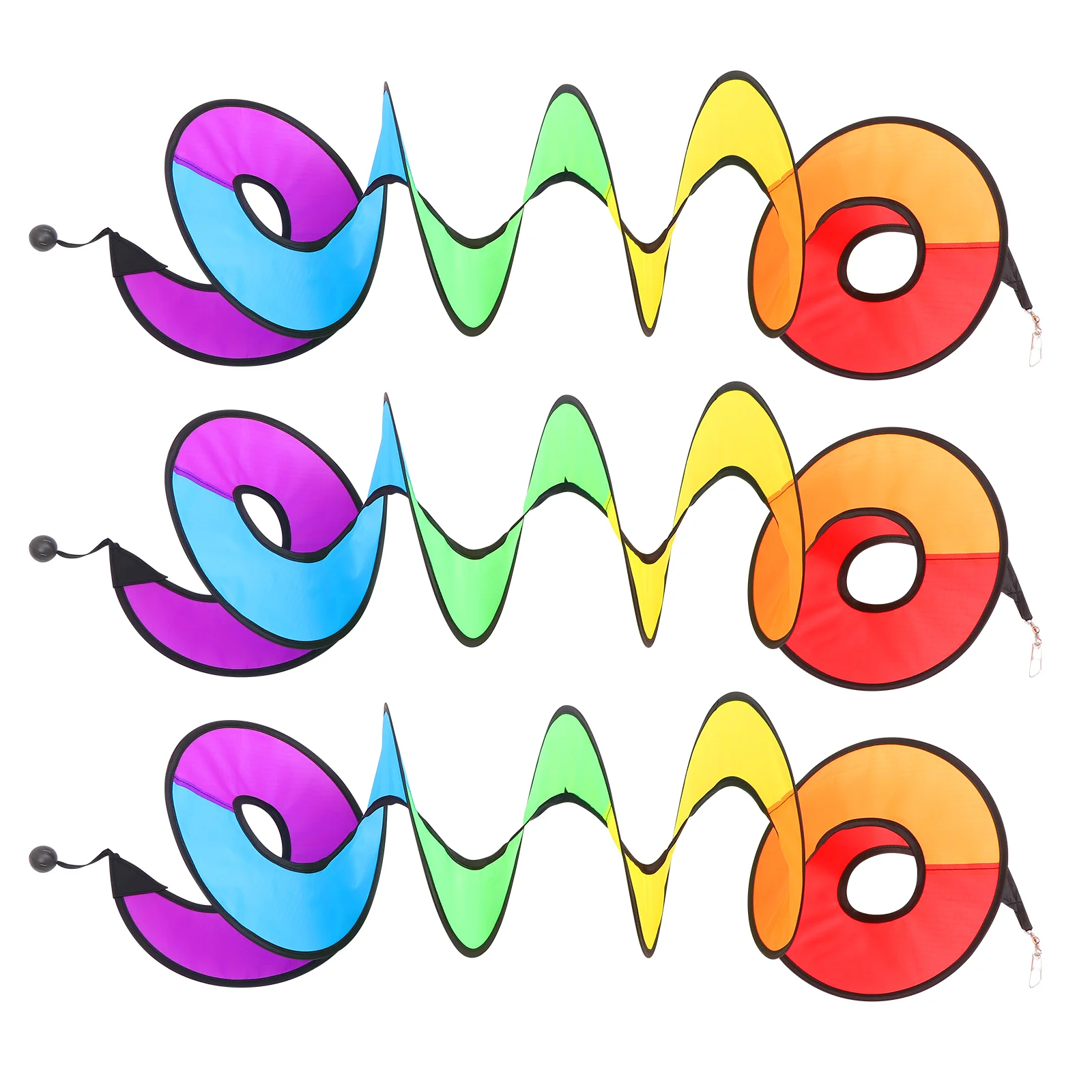 

3 Pcs Hanging Spiral Rainbow Wind Rotating Windmill Colorful Wind Turn Tent Garden Outdoor Lawn Decoration