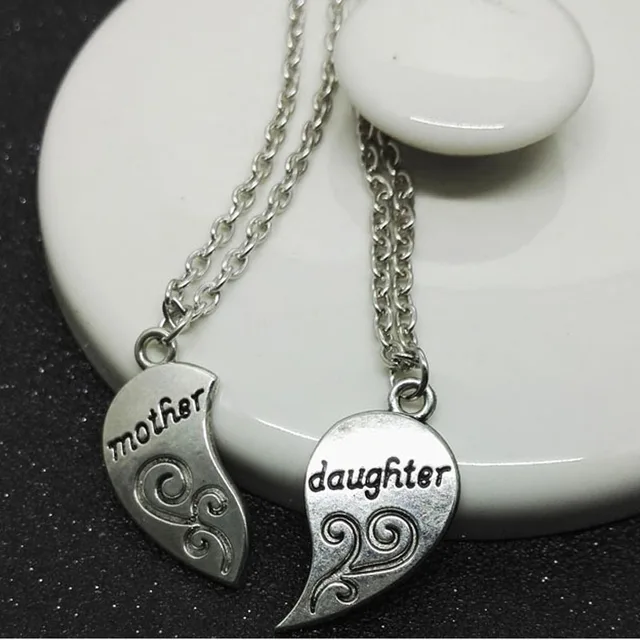 Hot Style Mother Daulghter Two-Part Fashion Mother and Daughter Mother and Daughter Necklace Heart Necklace 3