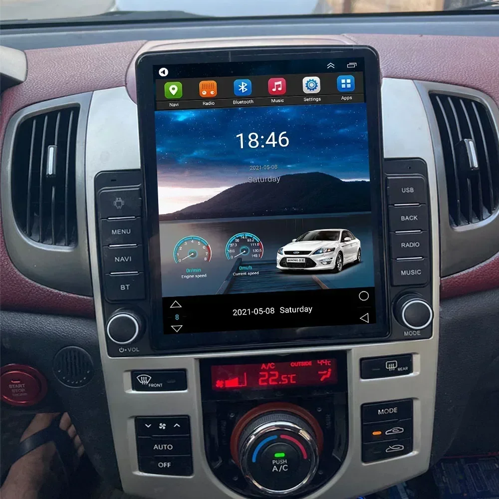 Автомобильный радиоприемник Tesla Style 2Din Android 13 для KIA Forte Cerato 2 2008-2035 мультимедийный
