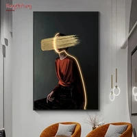 Modern Art Vertical Version Led Hanging Painting Wall Lamp Suitable For Wall Photo Home Room Bedroom Decoration Wall Shelf Lamp