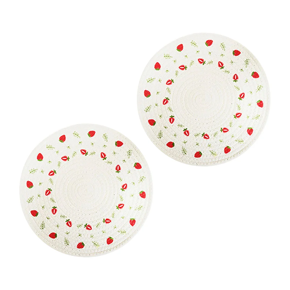 

2pcs Bowl Mat Anti-scald Cup Mat Table Ornament Heat Insulation Mats Home Pot Mat