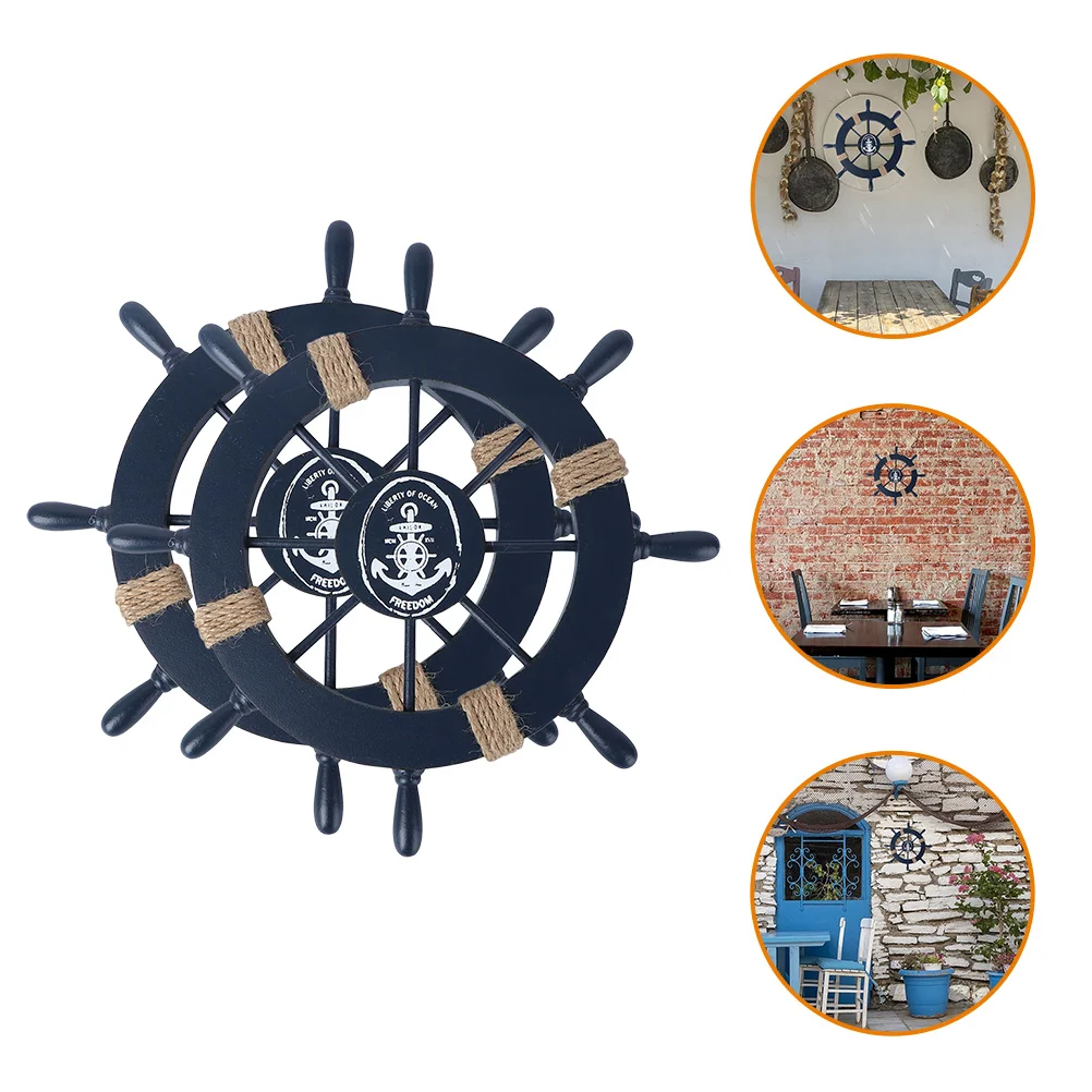 

Home Rudder Pendant Nautical Wall Decor Creative Style Hanging Craft Mediterranean Ornament