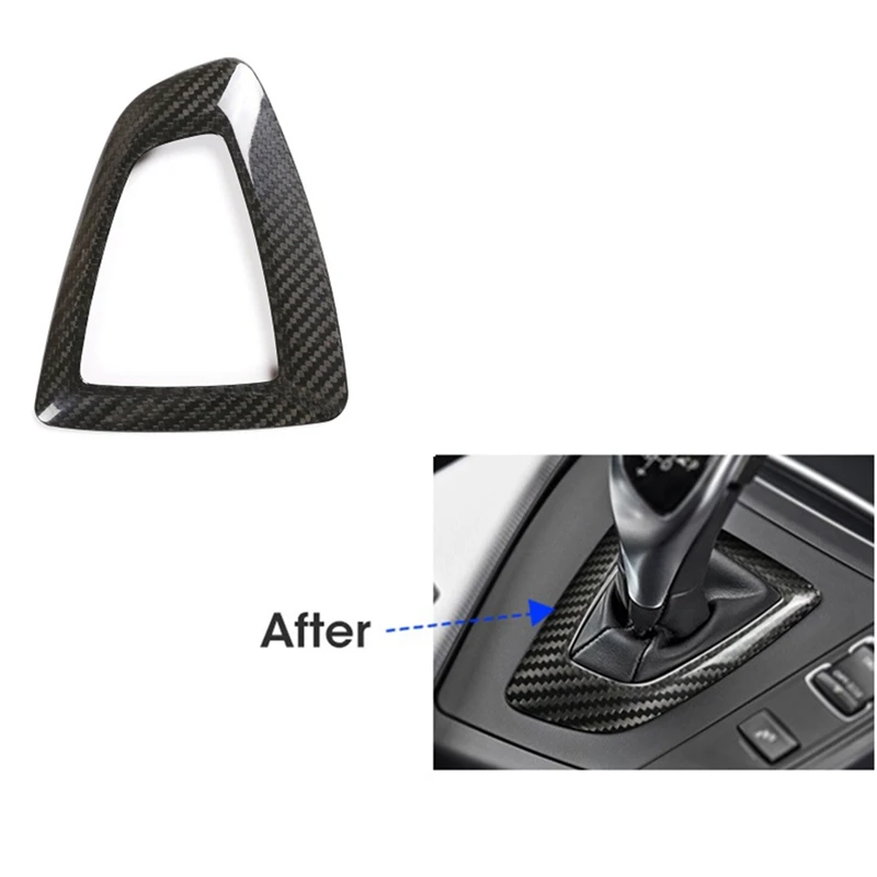 

Carbon Fiber Car Gear Shift Knob Cover Sticker For BMW F30 F31 F35 F20 F21 F22 F23 RHD