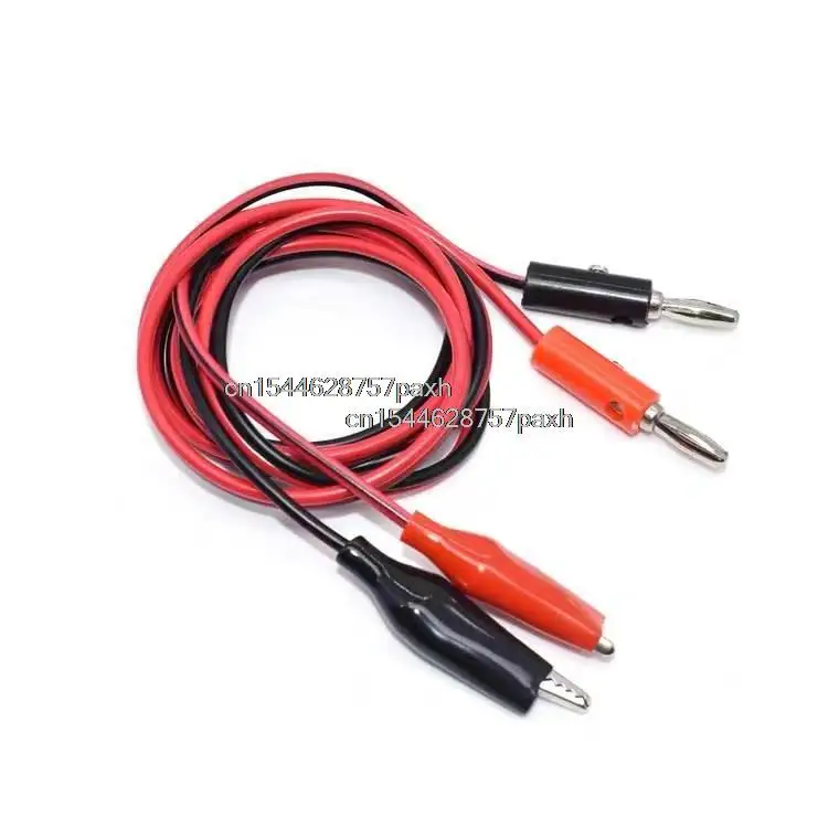 

1 metro duplo красный и черный крокодиловый кабельный jacaré ligar для fio de teste 5a