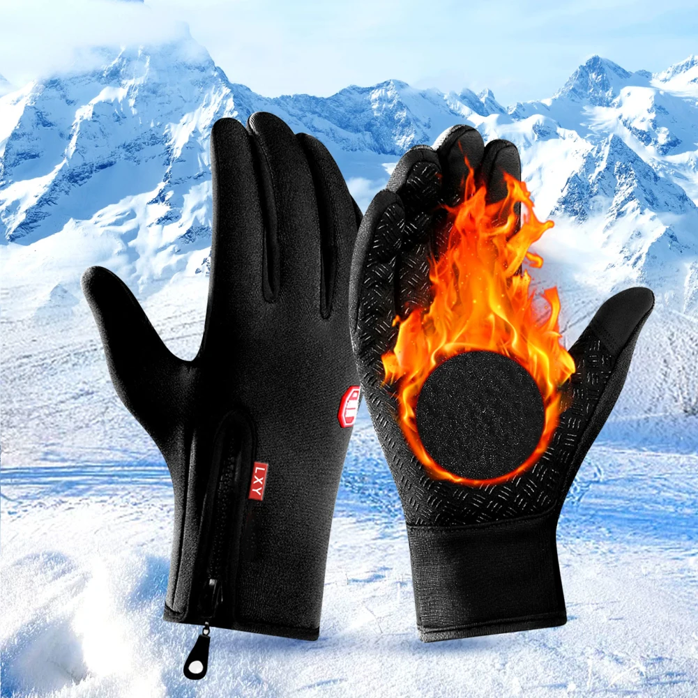Winter Skiing Gloves Universal Men Women Gloves Warm Windproof Waterproof Thermal Touch Screen Outdoor Skiing Cycling Gloves