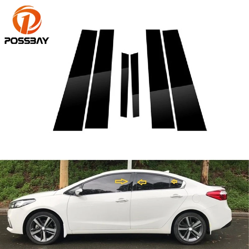 

6 шт., декоративные наклейки на дверные стойки для Kia Cerato K3 Forte 2014 2015 2016 2017 2018