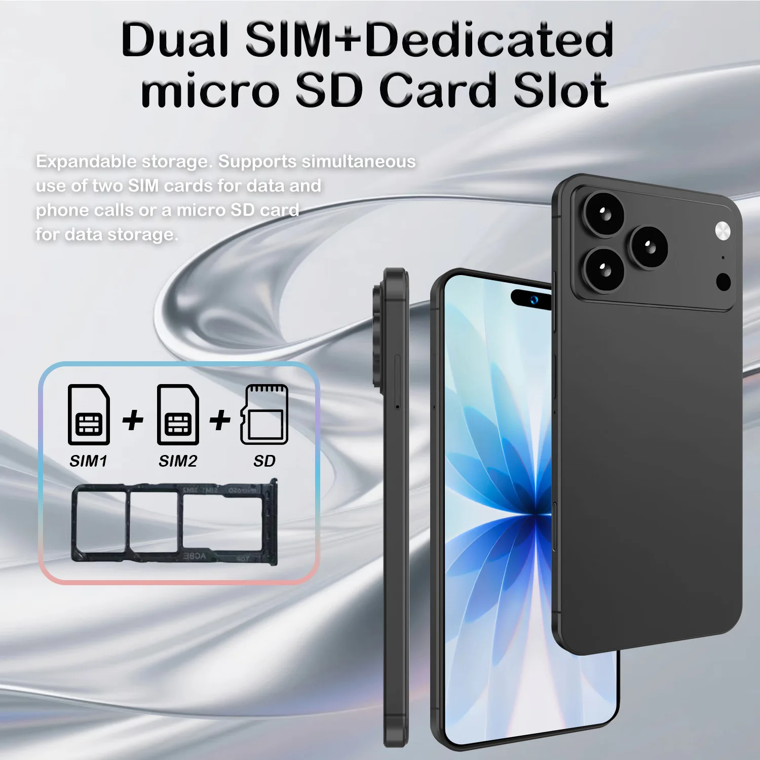 Фото Глобальная версия 2026 I17 Promax Pro 4G 5G с двумя SIM-картами и двойным режимом ожидания, оригинальный, интеллектуальный, 7.3 дюйма, аккумулятор 8000 мАч, новинка №4