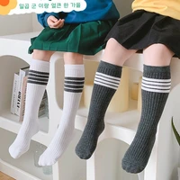 3 pairslot 2022 autumn and winter new childrens socks hildrens calf socks without heels boys and girls striped cotton socks