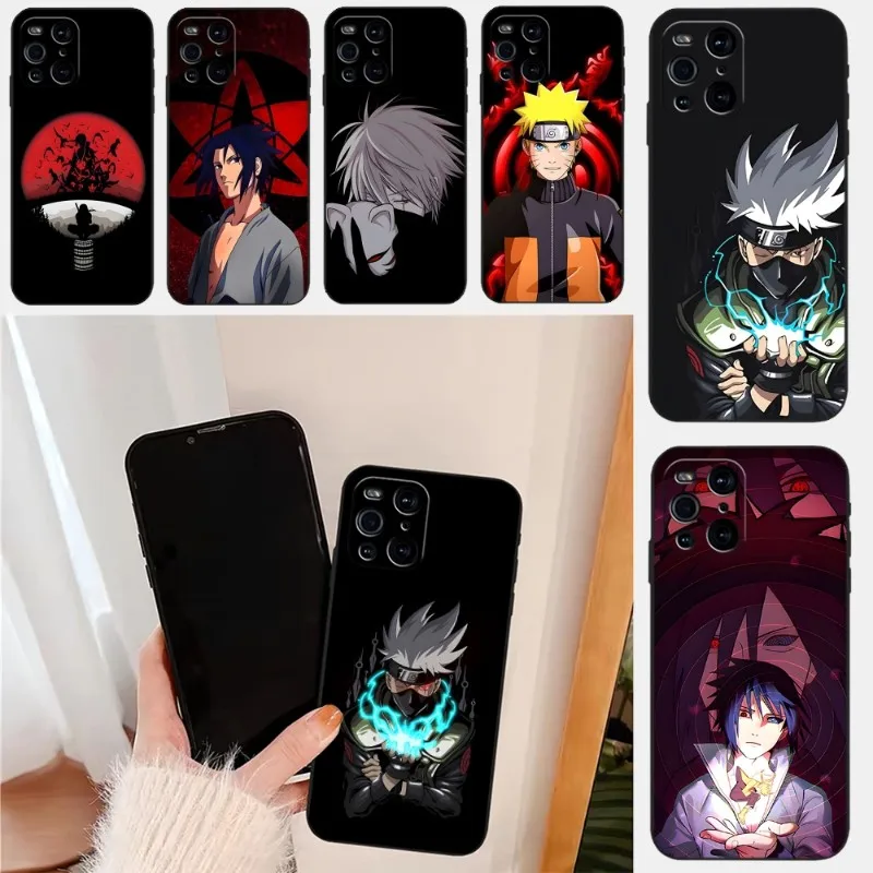K-Kakashis H-hatгракс N-Narutos чехол для телефона для OPPO Find X3Neo X5Pro X3Pro RENO6 7 ProPlus A57 A16 A54 K9 A74 A93 A94, черный чехол