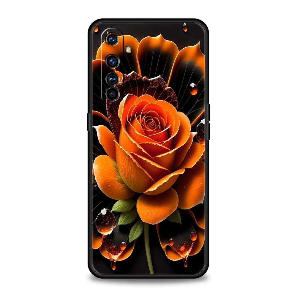 Цветные розы масло для Oppo A17 A12 A57 A74 A16 Find X5 X6 A52 A53 A54 A15 Reno 6 Z 7 Pro A9 2020 оболочка из