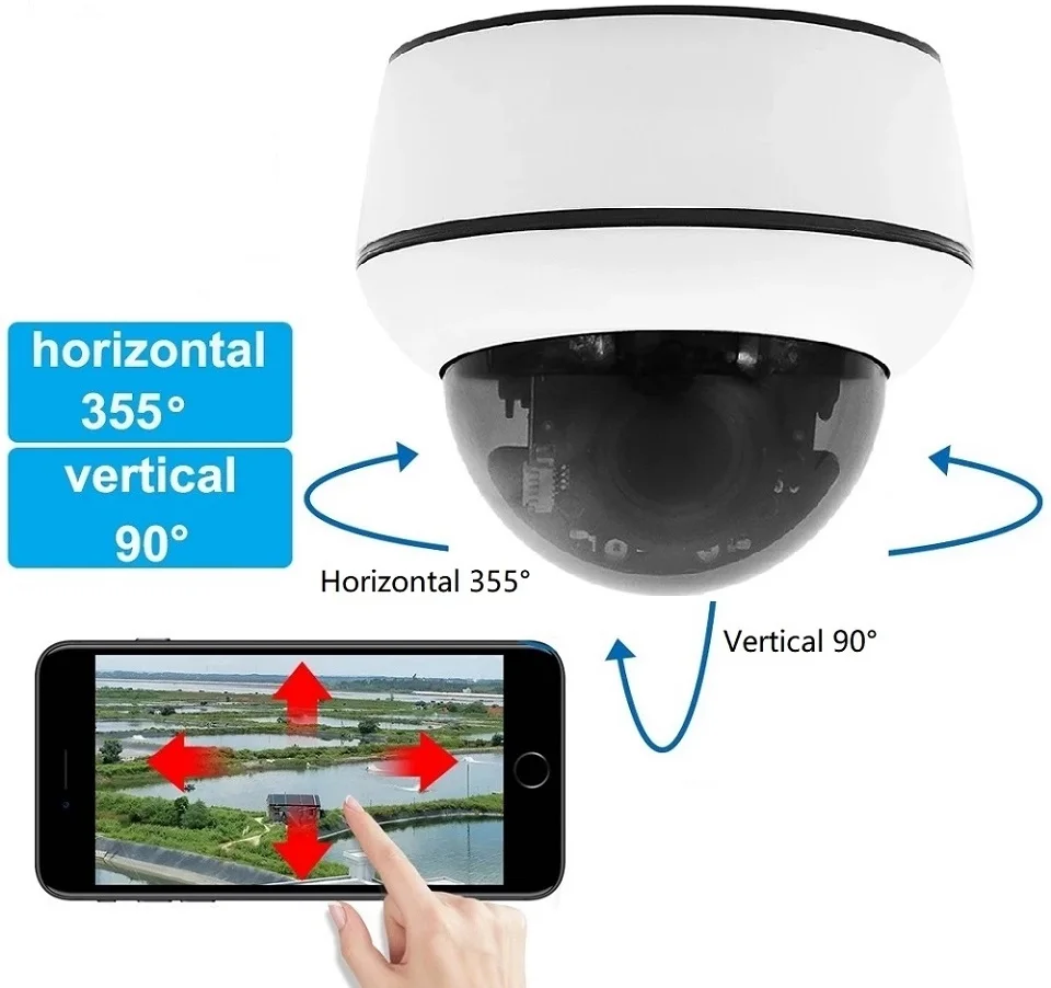 Купить Камера видеонаблюдения с 5-кратным оптическим зумом, 4K, 8 Мп, POE