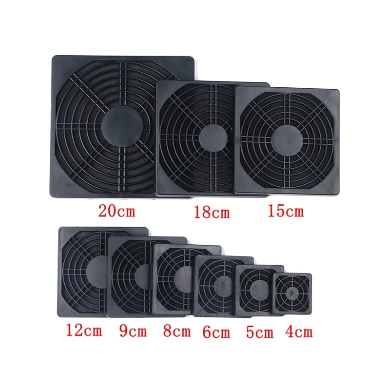 

Dust Filter Grille Computer Fan Filter PVC Black Dustproof Case Cover PC Mesh H8WD