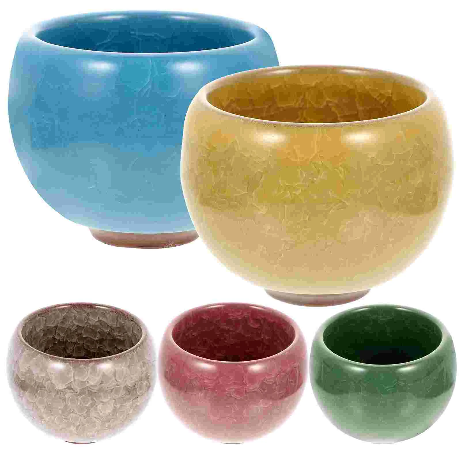 

5pcs Tea Cups Delicate Fu Tea Cups Ceramic Teaware Decorative Cups